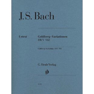 【促销】巴赫哥德堡变奏曲 BWV988 钢琴独奏 无指法 亨乐原版乐谱书 Henle Bach Goldberg Variations Piano HN1159