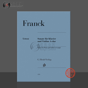 亨乐原版 Franck 小提琴奏鸣曲 带钢琴伴奏 and HN1351 弗兰克 major 乐谱书 A大调 Sonata Violin Cesar Piano