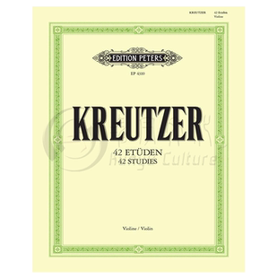 克莱采尔 小提琴练习曲或随想曲 42首 瓦尔特达维松版 德国彼得斯原版乐谱 Kreutzer Etudes or Caprices for Violin EP4310