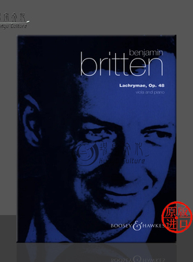 布里顿 Lachrymae op48 中提琴和钢琴 博浩原版乐谱书 Britten Lachrymae for viola and piano BH1100006