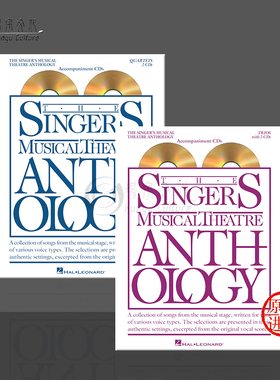 三重唱和四重唱 歌唱家音乐剧选集 CD伴奏音乐 不含乐谱 海伦德原版进口 Singers Musical Theatre Anthology Trios Quartets