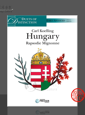 科林 匈牙利小狂想曲Op410钢琴四手联弹 费舍尔原版乐谱书 Carl koelling Hungary Rapsodie mignonne piano 4 Hands110-07404