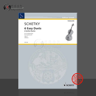 两把大提琴 for 谢特基 德国朔特原版 6首 Duets 乐谱书 Cellos Schetky Easy 简易二重奏 克里斯托夫 CB163 Christoph