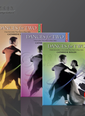 罗琳双人舞曲钢琴二重奏 全套共1-3册 Alfred原版乐谱书 Rollin Dances for Two Piano Duet Book 00-19678/00-19679/00-40579