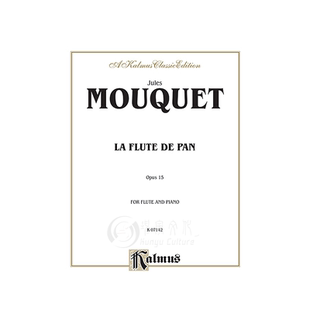 莫奎特 牧神之笛 op15 长笛和钢琴 Alfred原版进口乐谱书 Mouquet La Flute de Pan Opus 15 00-K07142