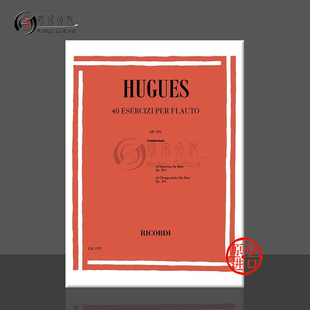 for HL50096030 意大利Ricordi原版 Hugues Louis Op101 乐谱书 Flute 雨果 Exercises 长笛练习曲40首