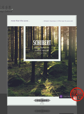舒伯特 降G大调即兴曲 D899 op90 No3 钢琴独奏 彼得斯原版进口乐谱书 Schubert Impromptu in G flat major for Piano EP73160