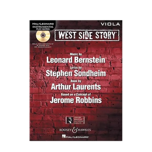 西区故事 伯恩斯坦 中提琴独奏 附CD 海伦德原版乐谱书 Bernstein WEST SIDE STORY Viola Instrumental Play Along HL00450143