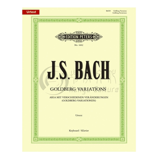 巴赫 哥德堡变奏曲 BWV988 钢琴独奏带指法 彼得斯原版进口乐谱书 Bach Goldberg Variations for Piano EP4462
