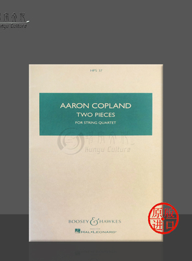 科普兰 2首作品 弦乐四重奏 研习小总谱 非演奏用谱 博浩原版乐谱书 Aaron Copland 2 Pieces for String Quartet BHI6500011