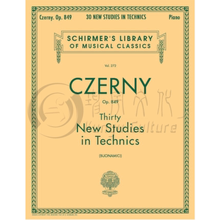 车尔尼 30首新技巧练习曲 Op849 钢琴独奏 Carl Czerny 30 New Studies in Technics HL50253950