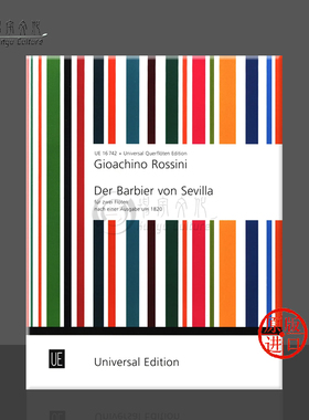 罗西尼 塞维利亚的理发师 双长笛 维也纳UE原版乐谱书 Rossini The Barber of Seville for 2 flutes UE16742