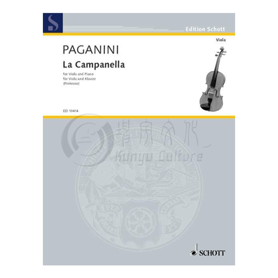 帕格尼尼钟OP7中提琴和钢琴