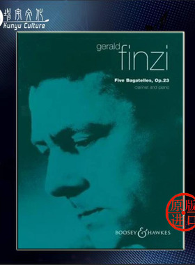 芬齐 5首小作品 Op23 单簧管和钢琴 博浩原版乐谱书 Finz 5 Bagatelles for Clarinet and Piano Op23 BH2300046