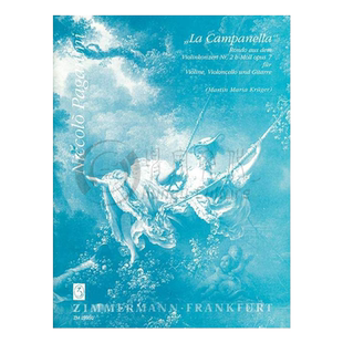 帕格尼尼 钟 小提琴 大提琴和吉他 总分谱 朔特原版乐谱书 Paganini La Campanella Rondo for Violin Cello and Guitar ZM29950