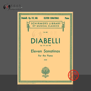 op151和op168 HL50253900 solo 小奏鸣曲 11首 Sonatinas 希尔默原版 钢琴独奏 piano 迪亚贝利 乐谱书 for Diabelli