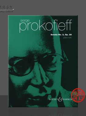 普罗科菲耶夫第三钢琴奏鸣曲op28 钢琴独奏 英国博浩原版乐谱书 Prokofieff Serge Sonata No3 for piano BH100609