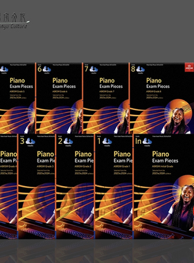 英皇钢琴考级教材 2023-2024版作品附在线音频 全套初级至八级 ABRSM英文原版乐谱书 Piano Exam Pieces Grade Initial-8