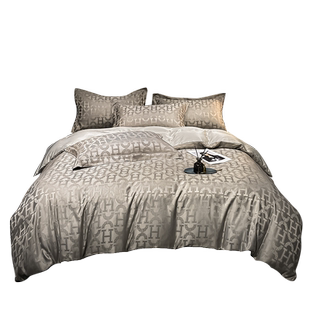 夏天冰丝四件套丝滑裸睡高级感水洗真丝床单被套床笠夏季床上用品