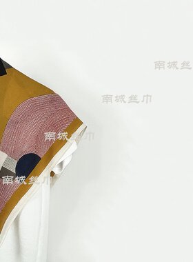 【木马】2026新款黄色系显白洋气65方巾丝绒棉丝巾围巾