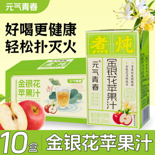 【新品上市】元气青春金银花苹果汁250ml*10盒便携饮品饮料0添加