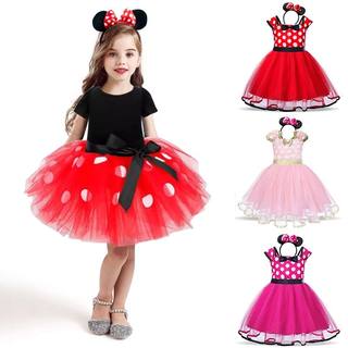 Mini Mouse Baby Girl Dress 2-6 Yrs Cosplay Princess Costume