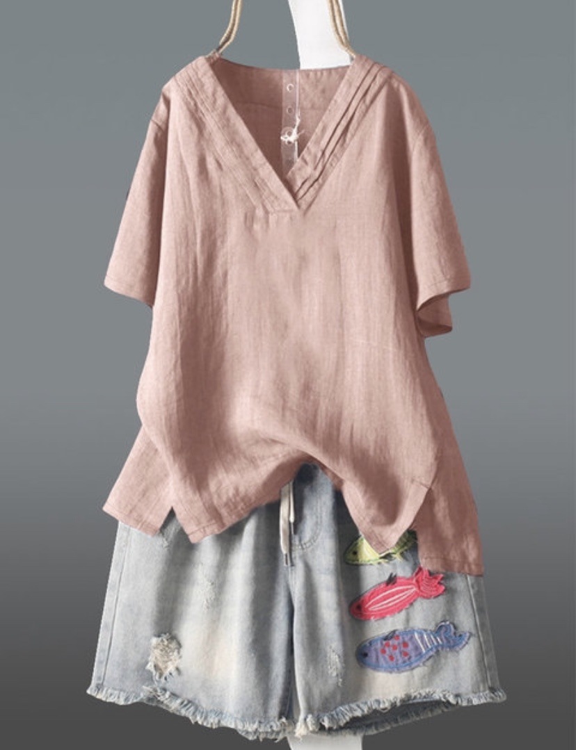 Summer women's new solid color all-match short-sleeved 女装/女士精品 T恤 原图主图