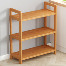 楠竹厨房置物架锅具用品菜架子多层实木储物收纳架简易小书架落地