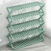 架子简易多层经济型家用门口宿舍实木收纳置物小鞋 楠竹免安装 鞋 柜