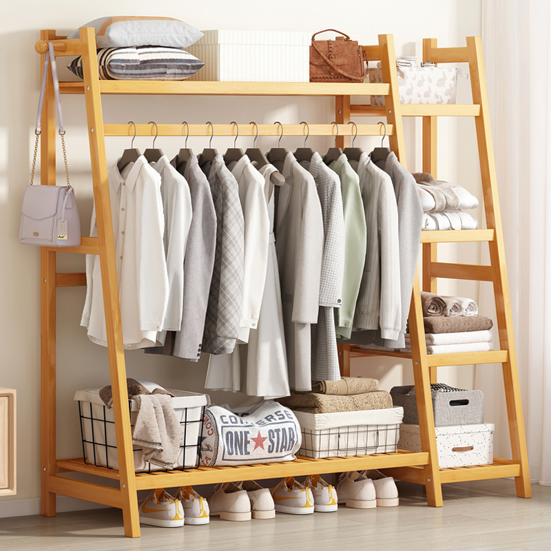 惜与楠竹衣帽架环保结实收纳置物
