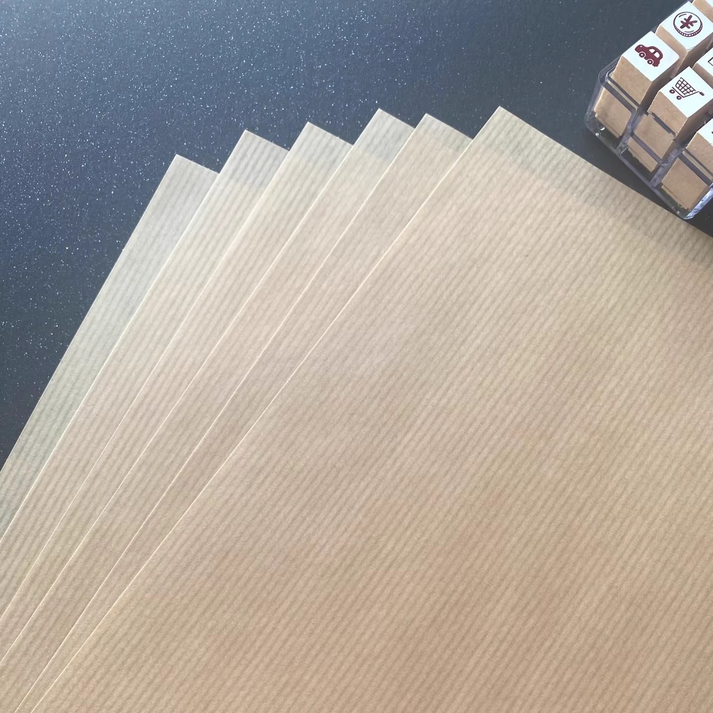 32G进口洋葱纸条纹牛皮纸手账素材纸