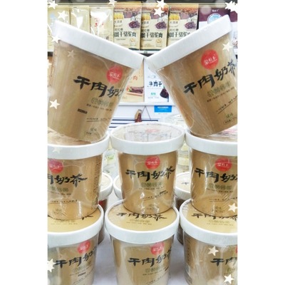内蒙特产蒙粒丰105克咸味干肉果条黄油炒米办公休闲营养桶装奶茶