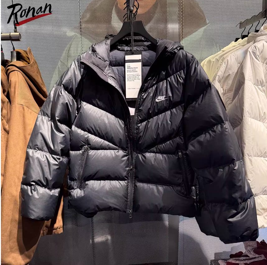 Nike耐克羽绒服男25冬新款防泼水保暖防风夹克HQ7791-011