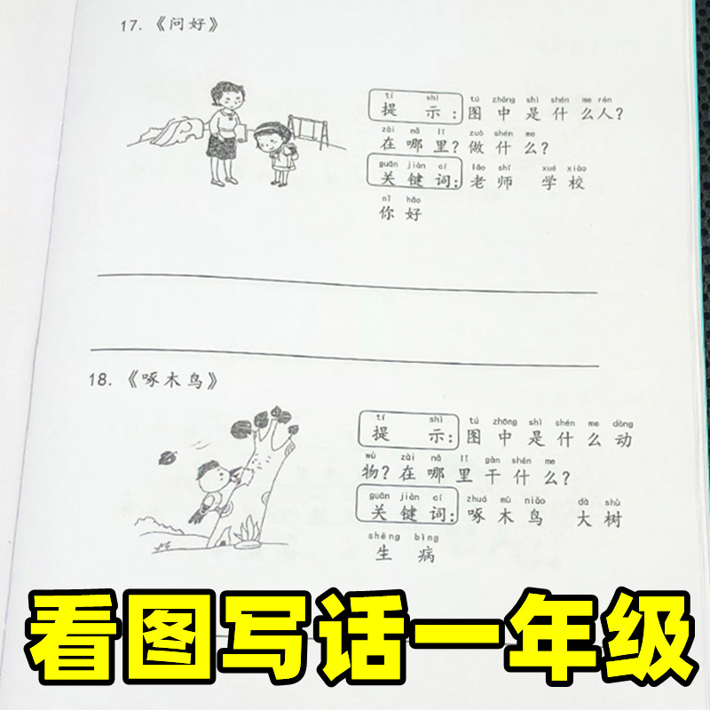 看图写话一年级老师推荐二年级上册每日一练儿童下册入门写话本人教版