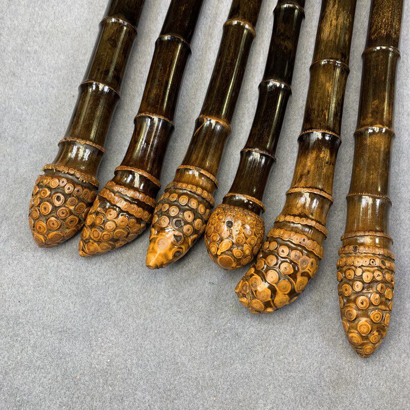 登山防身防滑紫竹根拐杖老年人男女徒步爬山禅杖捌棍文玩竹子手杖