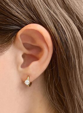 ana luisa欧美小众s925 ins几何简约经典锆石镶钻耳钉耳环耳扣女