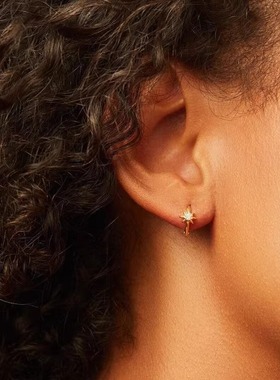 ana luisa|紐約ELIOS闪星时尚简约s925纯银耳环耳扣星星形耳圈女