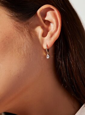 ana luisa|安娜路易莎欧美轻奢s925纯银ins水滴耳坠镶钻c耳扣耳环