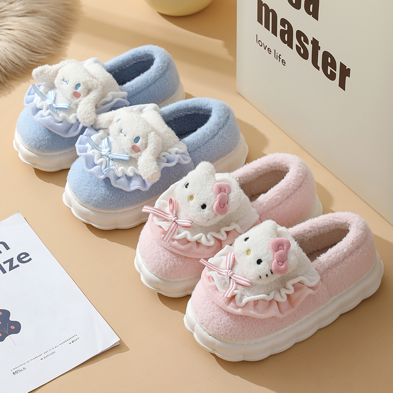 女棉鞋三丽鸥保暖包跟卡通