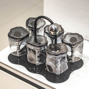 高颜值玻璃杯杯架放杯子置物架水杯架子倒挂沥水高级感酒杯收纳架