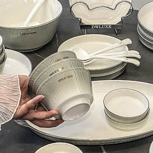 随沐陶瓷ins简约轻奢风餐具