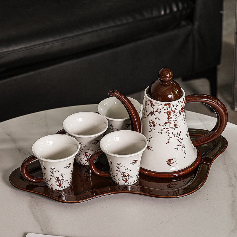 随沐复古客厅杯子套装新居乔迁茶杯茶壶茶具送闺蜜结婚新婚伴手礼,餐饮具,水具套装,淘宝优惠券,粉丝福利购,淘宝优惠卷