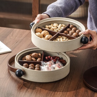 随沐果盘客厅茶几家用水果盘零食摆放盘干果收纳盒零食盘干果盘盒