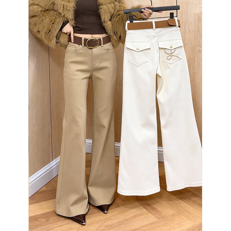 2025冬季加绒加厚直筒牛仔裤女韩系休闲气质百搭高腰垂感阔腿长裤,女装/女士精品,牛仔裤,淘宝优惠券,粉丝福利购,淘宝优惠卷