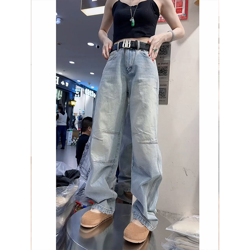 加绒加厚保暖百搭高腰显瘦牛仔裤2025冬季宽松显瘦复古弯刀阔腿裤,女装/女士精品,牛仔裤,淘宝优惠券,粉丝福利购,淘宝优惠卷
