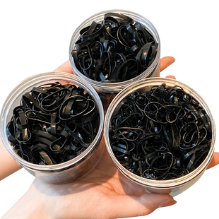 一次性黑色皮筋女扎头高弹力耐用绑头发扎头发的发圈加粗头绳皮套