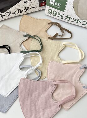 口罩高颜值3D立体防晒保暖彩色透气不勒耳全日文包装跨境口罩