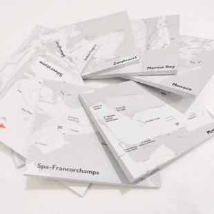 【便利贴】F1赛道地图主题创意便签本 银石上海巴西荷兰斯帕蒙扎