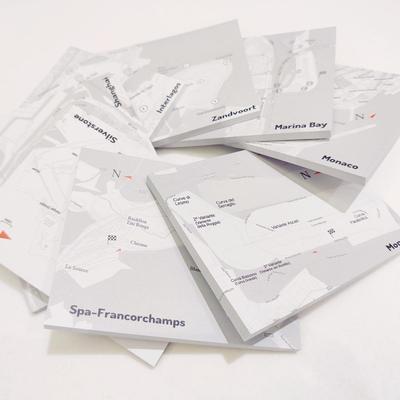 F1赛道地图主题创意便签本