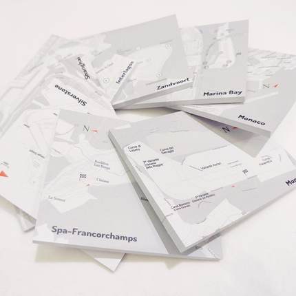 【便利贴】F1赛道地图主题创意便签本 银石上海巴西荷兰斯帕蒙扎